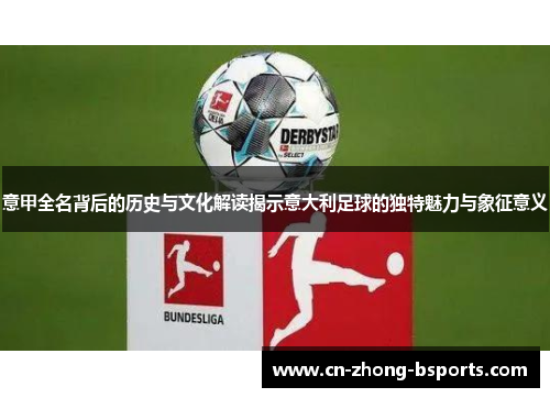意甲全名背后的历史与文化解读揭示意大利足球的独特魅力与象征意义
